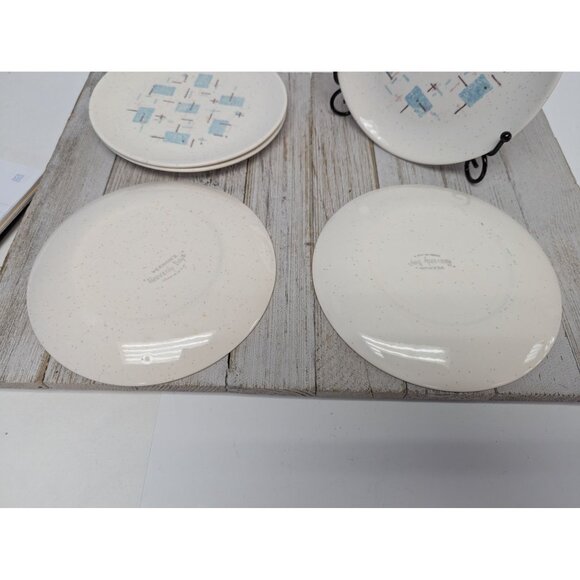 Vintage Set of 5 Vernonware Metlox Heavenly Days 6 1/4” Bread Plates MCM - Picture 7 of 9